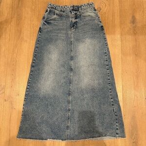Free People We The Free “Come as you are” Blue Denim Skirt